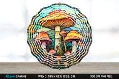 Enchanted Mushroom&#039;s Wind Spinner Sublimation Design PNG Product Image 1