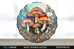Enchanted Mushroom&#039;s Wind Spinner Sublimation Design PNG Product Image 1