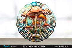Enchanted Mushroom&#039;s Wind Spinner Sublimation Design PNG Product Image 1
