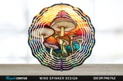 Enchanted Mushroom&#039;s Wind Spinner Sublimation Design PNG Product Image 1
