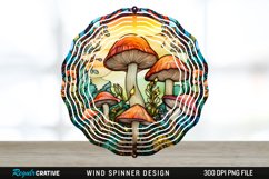 Enchanted Mushroom&#039;s Wind Spinner Sublimation Design PNG Product Image 1