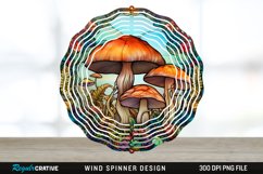 Enchanted Mushroom&#039;s Wind Spinner Sublimation Design PNG Product Image 1