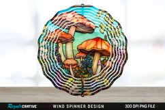 Enchanted Mushroom&#039;s Wind Spinner Sublimation Design PNG Product Image 1