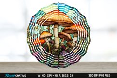 Enchanted Mushroom&#039;s Wind Spinner Sublimation Design PNG Product Image 1