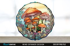 Enchanted Mushroom&#039;s Wind Spinner Sublimation Design PNG Product Image 1