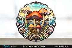 Enchanted Mushroom&#039;s Wind Spinner Sublimation Design PNG Product Image 1