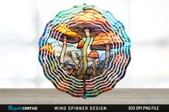 Enchanted Mushroom&#039;s Wind Spinner Sublimation Design PNG Product Image 1