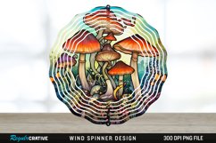 Enchanted Mushroom&#039;s Wind Spinner Sublimation Design PNG Product Image 1