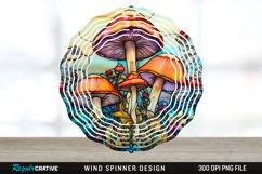 Enchanted Mushroom&#039;s Wind Spinner Sublimation Design PNG Product Image 1