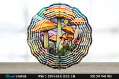 Enchanted Mushroom&#039;s Wind Spinner Sublimation Design PNG Product Image 1