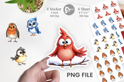 Enchanted Winter Birds Sticker Product Image 1