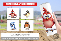 Enchanted Winter Birds Tumbler Product Image 1