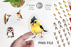 Enchanted Winter Birds Sticker Product Image 1