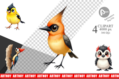 Enchanted Winter Birds Clipart Product Image 1