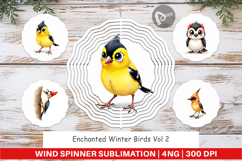 Enchanted Winter Birds Wind Spinner Product Image 1