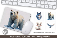 Winter Forest Arctic Friends Mouse Pad Product Image 1