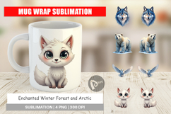 Winter Forest Arctic Friends Mug Wrap Product Image 1