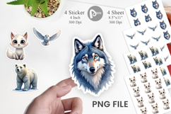 Winter Forest Arctic Friends Sticker Product Image 1