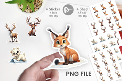 Winter Forest Arctic Friends Sticker Product Image 1