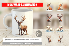 Winter Forest Arctic Friends Mug Wrap Product Image 1