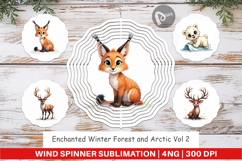 Winter Forest Arctic Wind Spinner Product Image 1