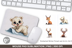 Winter Forest Arctic Friends Mouse Pad Product Image 1