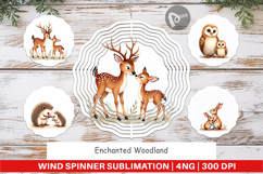 Woodland Mom Baby Animals Wind Spinner Product Image 1