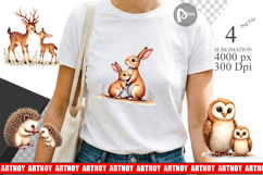 Woodland Mom Baby Animal Sublimation Product Image 1