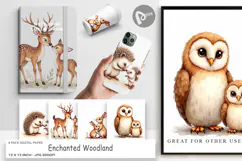Woodland Mom & Baby Animals Paper Product Image 1