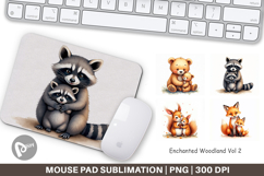 Woodland Mom Baby Animals Mouse Pad Product Image 1