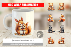 Woodland Mom Baby Animals Mug Wrap Product Image 1