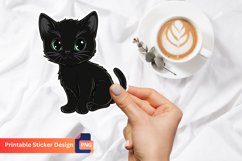 Enchanting Kitten Sticker, Adorable Cat Sticker Product Image 1