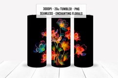 Seamless Flower Tumbler Wrap, Sublimation Floral Tumbler Set Product Image 4