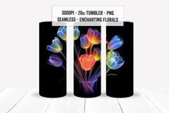 Seamless Flower Tumbler Wrap, Sublimation Floral Tumbler Set Product Image 14