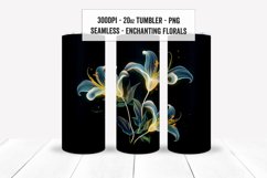 Seamless Flower Tumbler Wrap, Sublimation Floral Tumbler Set Product Image 13