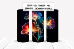 Seamless Flower Tumbler Wrap, Sublimation Floral Tumbler Set Product Image 11