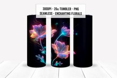 Seamless Flower Tumbler Wrap, Sublimation Floral Tumbler Set Product Image 10