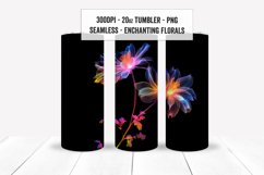 Seamless Flower Tumbler Wrap, Sublimation Floral Tumbler Set Product Image 7