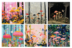 Enchanted Forest Digital Paper Vol.2, 40 PNG &amp; JPEG Product Image 6