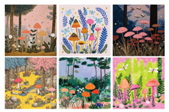 Enchanted Forest Digital Paper Vol.3, 40 PNG &amp; JPEG Product Image 3