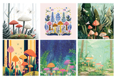 Enchanted Forest Digital Paper Vol.3, 40 PNG &amp; JPEG Product Image 5