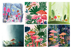 Enchanted Forest Digital Paper Vol.3, 40 PNG &amp; JPEG Product Image 6