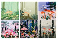 Enchanted Forest Digital Paper Vol.3, 40 PNG &amp; JPEG Product Image 7