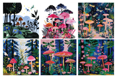 Enchanted Forest Digital Paper Vol.1, 40 PNG &amp; JPEG Product Image 2