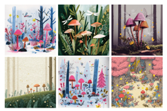 Enchanted Forest Digital Paper Vol.1, 40 PNG &amp; JPEG Product Image 3