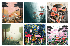 Enchanted Forest Digital Paper Vol.1, 40 PNG &amp; JPEG Product Image 4