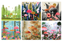 Enchanted Forest Digital Paper Vol.1, 40 PNG &amp; JPEG Product Image 5