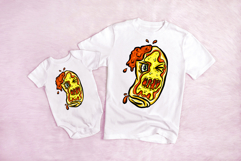 Enchilada Burrito Tortilla Cartoon Character PNG JPG Sticker Product Image 2