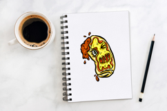 Enchilada Burrito Tortilla Cartoon Character PNG JPG Sticker Product Image 3