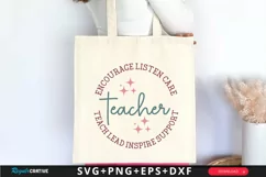 Encourage Listen Care Teacher SVG, Teacher SVG Design Product Image 3